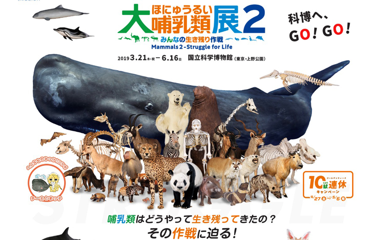 今回のテーマは生き残り作戦、国立科学博物館で「大哺乳類展2」開催中